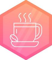 Kaffee Gradient Polygon Symbol vektor