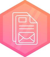 Email Gradient Polygon Symbol vektor