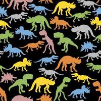 dinosaurieskelett ljusa färger. vektor seamless mönster. design för textil, kläder.