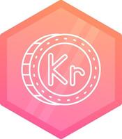 Krone Gradient Polygon Symbol vektor