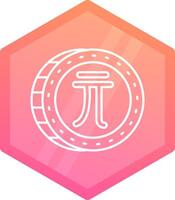 Neu Taiwan Dollar Gradient Polygon Symbol vektor