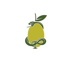 orm med oliv logotyp vektor