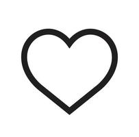 Herz-Vektor-Symbol isoliert. Liebessymbol vektor