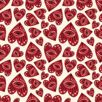 Valentinsgrüße Tag nahtlos Muster mit magisch Herzen. vektor