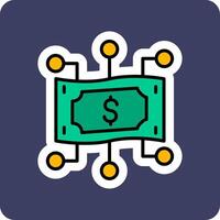 Digital Geld vecto Symbol vektor