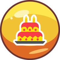 Geburtstag Kuchen vecto Symbol vektor