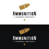 kula ammunition logotyp mall design med årgång stil. vektor