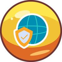 global skydd Vecto ikon vektor