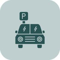 Parkplatz Glyphe Tritonus Symbol vektor