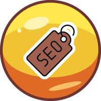 SEO Etikett vecto Symbol vektor