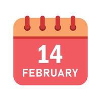 kalender ikon 14 februari valentines dag ClipArt vektor illustration
