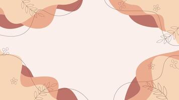 abstrakt braun Pastell- Hintergrund mit Blumen- organisch Formen. Vektor Illustration. geeignet zum Präsentationen, Abdeckungen, Banner, Poster, Vorlagen, und Andere