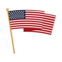 Patriotismus der amerikanischen Flagge vektor