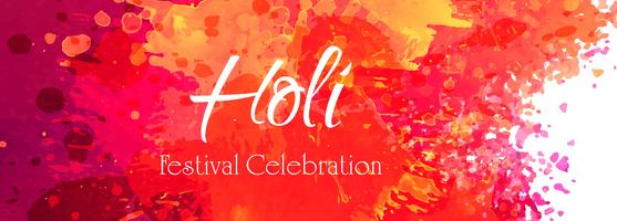 Indisk festival Happy Holi firande banner vektor