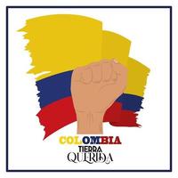 Kolumbien protestieren national vektor