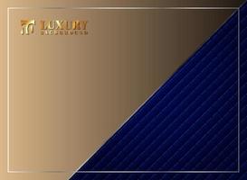 Luxus Einladung blaue Hintergrundvorlage mit einem Muster aus Quadraten Textur und Gold separate Banner. Vektor-Illustration vektor