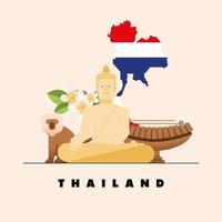 thailändisches Kulturplakat vektor