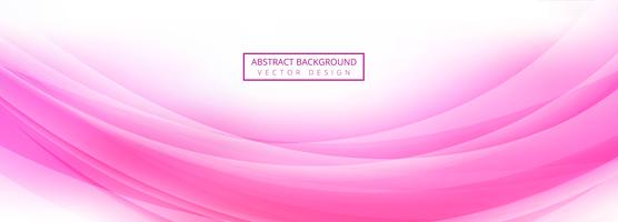 Abstrakt rosa våg banner mall vektor
