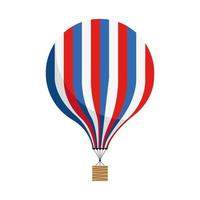 Frankrike flagga i ballong luft varm vektor