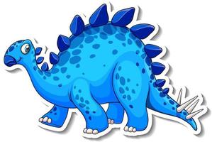 Stegosaurus Dinosaurier Cartoon Charakter Sticker vektor