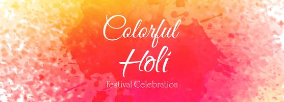 Indisk festival Happy Holi firande banner vektor