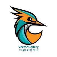 kingfisher logotyp design vektor