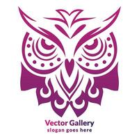uggla ansikte logotyp design vektor