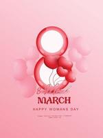 kvinnors dag baner. 8 Mars Semester bakgrund. vektor illustration för affisch, hälsning kort, häften, PR material, hemsida
