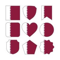 modern abstrakt Formen von Katar Flagge Vektor Design Vorlage