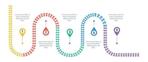 järnväg spår, järnväg enkel ikon, järnväg Spår riktning, tåg spår färgrik vektor illustrationer. infographic element, enkel illustration på en vit bakgrund.