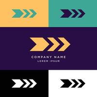 Pfeil Logo Vorlage mit Farbe Palette Vektor, geeignet zum Unternehmen Logo und andere vektor