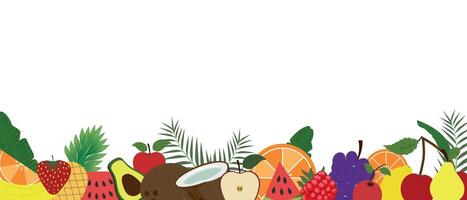 Rahmen von frisch Zitrusfrüchte Früchte auf ein Weiß Hintergrund. Sortiment von frisch Früchte. Essen und gesund Essen konzept.vektor Illustration. vektor