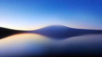 Vektor Gradient Meereslandschaft. Landschaft See und Berg im Nebel. wellig Hintergrund. verschwommen volumetrisch Silhouetten von Hügel. bunt abstrakt Hintergrund.