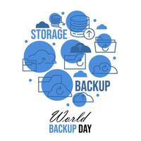 Welt Backup Tag vektor