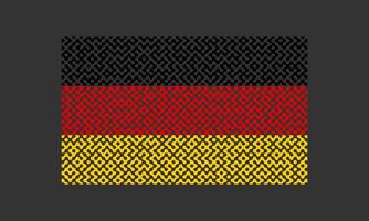 Matze Muster Deutschland Flagge auf das schwarz Hintergrund zum Hintergrund Dekoration vektor