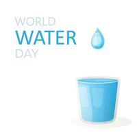 värld vatten dag baner med släppa vektor