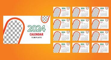 vektor modern 2024 kalender mall