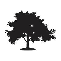 träd silhuetter. svart former, vit bakgrund vektor