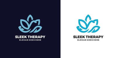 elegant terapi logotyp design fri vektor och fri svg