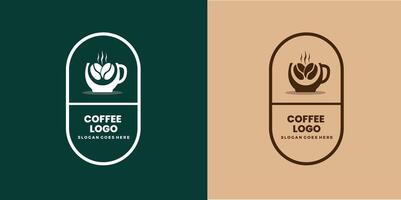 Kaffee Logo Design zum Kaffee Geschäft Symbol mit kreativ Konzept Prämie Vektor Profi Vektor