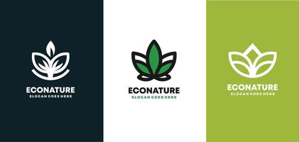 eco natur logotyp design mall illustration. proffs vektor