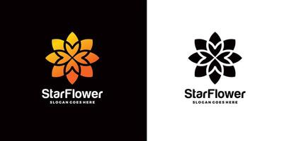 Star Blume Logo Designs Vektor Illustration Vorlage Profi Vektor Logo Design, modern Logo