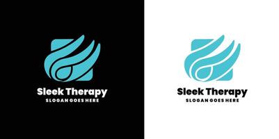 glatt Therapie Logo Design kostenlos Vektor und kostenlos svg