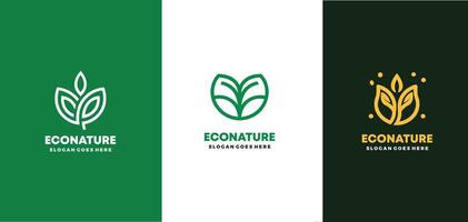 eco natur logotyp design mall illustration. proffs vektor