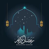 Lycklig ramadan kareem kalligrafi vektor arabicum konst