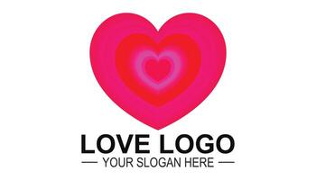 Valentinstag Logo oder Herz Logo oder Symbol. Liebe Logo Design. vektor