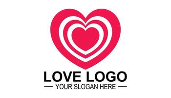 valentine logotyp eller hjärta logotyp eller ikon. kärlek logotyp design. vektor