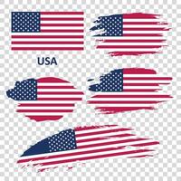 uppsättning av vektor USA flaggor