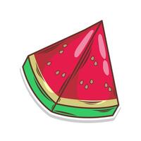 vattenmelon klotter hand dra, vektor illustration