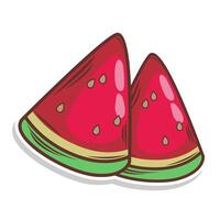 Wassermelone Gekritzel Hand ziehen, Vektor Illustration